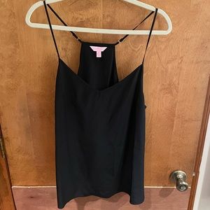 Lilly Pulitzer black silk tank top